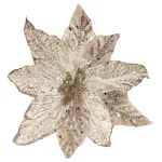 Flor 25cm Plata Arbol De Navidad Adornos Decoración X4u