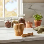 Mortero De Madera Para Moler Con Pilón Moledor Machacador