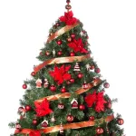 Árbol De Navidad Patagonia 1,80 Mts Con Adornos Rojo 72uds