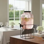 Dispenser Vidrio Frasco Con Canilla 5 Litros Para Bebidas