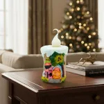 Pesebre Navideño Vela Con Luz Decoracion Navidad