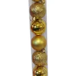 Adornos Navideños Tubo Bolas De Navidad 5cm X9 Unidades