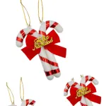Adorno Colgante Baston De Caramelo Para Arbol De Navidad