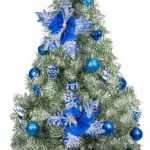 Arbol Navidad Tronador Slim Nevado 1,20mt + Kit Decoracion