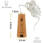 Tira De Luces Alambre Led 3 Mts Corcho Botella Decoracion