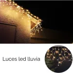 Cortina De Luces Led Lluvia X100 Navidad Fria + Calida