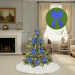 Adorno Navideño Decoracion Arbol De Navidad Moño X2