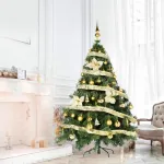 Árbol De Navidad Montañes Deluxe 1.80mts Decorado Oro