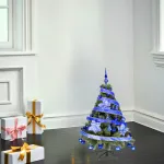Arbol De Navidad Tronador Lujo 1,20mts Pino Decorado Azul