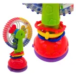 Sonajero Sopapa Vuelta Mundo Giratorio Didáctico Con Sonido Color Verde Lima Diseño Rueda