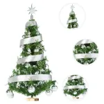 Arbolito De Navidad 80cm Con Adornos 30 Piezas Plata
