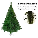 Árbol De Navidad Tradicional Expreso Polar Tronador De Lujo De 1.8m Verde