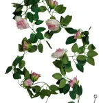 Flores Artificiales Enredadera Guía De Rosa Guirnalda 2mts