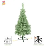 Arbol Navidad Tronador Slim Nevado 1,20mt + Kit Decoracion