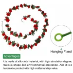 Flores Artificiales Guirnalda Guía De Rosa Enredadera 2.4m