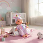 Muñeco Bebe Bebote Luna Infantil 22cm Con Pijamas Cute Baby