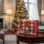 Bolas De Navidad 4cm Valija Adornos Colgante Navideño X24