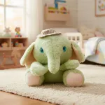 Peluche Elefante Con Gorro Bebe Muñeco Suave Infantil 20cm