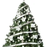 Árbol De Navidad Patagonia 1,80 Con Adornos Plata 72 Uds