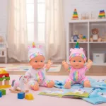 Muñeco Bebe Bebote Luna Infantil 22cm Con Pijamas Cute Baby
