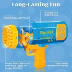 Burbujero Automatico Pistola Juguete De Burbuja Con Luz Color Amarillo