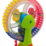 Sonajero Sopapa Vuelta Mundo Giratorio Didáctico Con Sonido Color Verde Lima Diseño Rueda