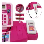 Caja Registradora Infantil Rosa Expreso Polar Con Sonido Micrófono