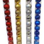 Adornos Navideños Tubo Bolas De Navidad 5cm X9 Unidades