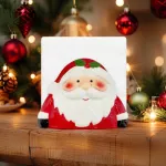 Servilletero Ceramica Navideño Porta Servilleta Papa Noel