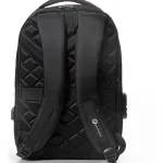 Mochila Pierre Cardin Portanotebook Color Negro Diseño De La Tela Liso