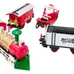 Pista Tren Navideño Luz Y Sonido Locomotora Vagones Juguete