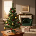 Arbol De Navidad Decorado Arbolito 90cm Pino Carioca Color Rojo/oro