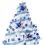Arbol Navidad Montañes Deluxe Blanco 1.80mt Adornos Deco