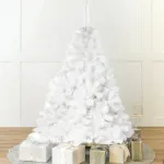 Arbol De Navidad Extra Lujo Patagonia Blanco 1,30 Mts Con Base Metálica
