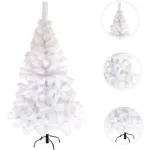 Árbol De Navidad Tradicional Expreso Polar Tronador De Lujo De 150cm Blanco