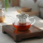 Tetera Vidrio Infusor Filtro Tapa Acero 450ml Té Hebras