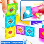 Bloques Magneticos 47 Piezas Laberinto De Bolitas Para Armar