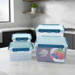 Set X4 Tupper Hermético Organizador Plástico Frio/caliente