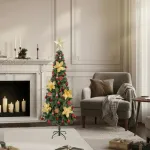 Arbol De Navidad Decorado Slim Verde 1,50mt + Kit Decoracion