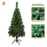 Árbol De Navidad Tronador Slim Verde 1.20mts Base Metal