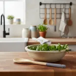 Cuchara De Madera Bambu Cucharon 30cm Utensilios De Cocina