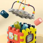 Cubo Didactico Con 6 Actividades Juguete Educativo Motesori Color Multicolor