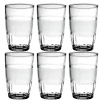 Vaso Vidrio 210ml X6 Unidades Soda Jugo Tragos Transparente