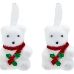 Adorno Colgante Árbol Navidad Oso X2 Decoración Navideña