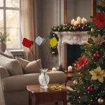 Flor 25cm Oro Arbol De Navidad Adornos X4u Decoración