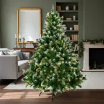 Arbol De Navidad Pino Natural Nevado Con Berry 1.80mts