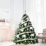 Árbol De Navidad Patagonia 1,80 Con Adornos Plata 72 Uds