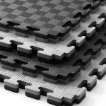 Piso Goma Eva Gym 1m2 Encastrable 20mm Con Borde Antigolpes