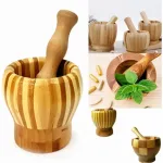 Mortero De Madera Para Moler Con Pilón Moledor Machacador