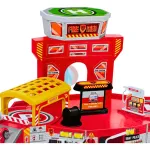 Pista De Autos Estacion De Bomberos Juguete Con Accesorios Color Rojo